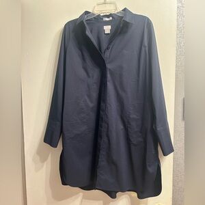 Chico's Deep Blue Casual Button Down Shirt